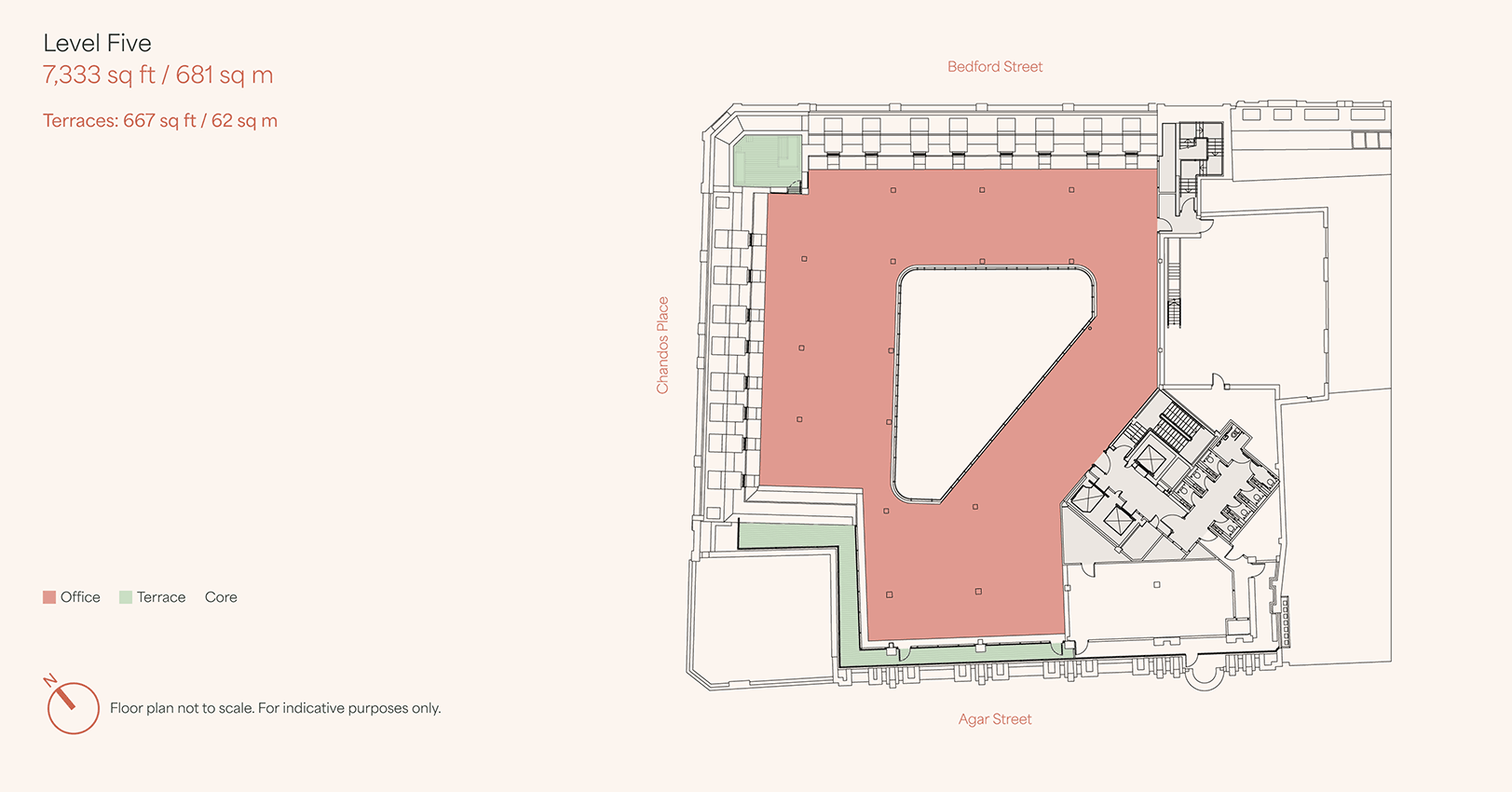 Level five floorplan, 7,333 sq ft, 6 Agar Street